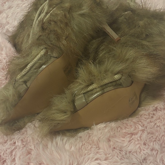 Faux Fur Boots with Rope Detail - Picture 6 of 6
